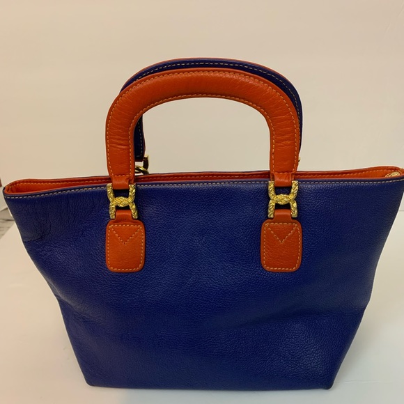 La Tour Eiffel Bag 1887 Classic Royal Blue and Tan Handbag Purse - Picture 2 of 5